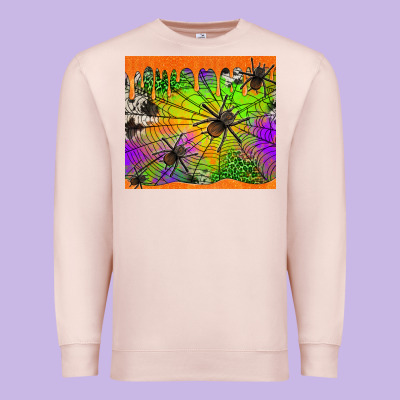 Spiders Halloween Tumbler Premium Sweatshirt Designed By Jasminsmagicworld