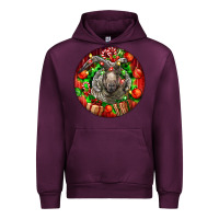 Mauve Wine christmas navajo churro sheep Urban Hoodie - LillyAllenDesigns