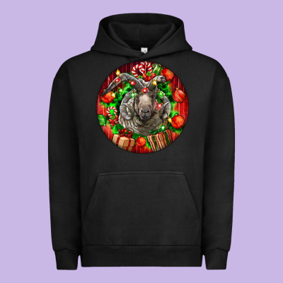 Christmas Navajo Churro Sheep Urban Hoodie Designed By Lillyallendesigns