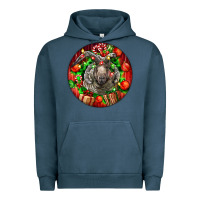 Pigment Midnight Navy christmas navajo churro sheep Urban Hoodie - LillyAllenDesigns