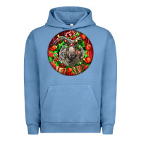 Pigment Pebble Blue christmas navajo churro sheep Urban Hoodie - LillyAllenDesigns