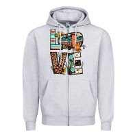 Heather Grey love camp Zipper Hoodie - JahusDesignShop