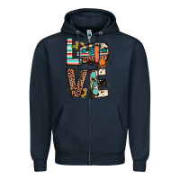 Navy love camp Zipper Hoodie - JahusDesignShop