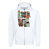 White love camp Zipper Hoodie - JahusDesignShop