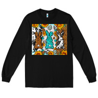 Black Easter bunnies leopard cowhide tumbler Easter Day Long Sleeve Tee - Neo Western