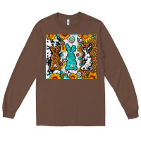 Chestnut Easter bunnies leopard cowhide tumbler Easter Day Long Sleeve Tee - Neo Western