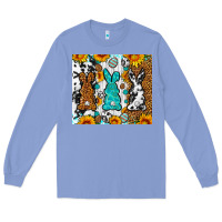Colony Blue Easter bunnies leopard cowhide tumbler Easter Day Long Sleeve Tee - Neo Western