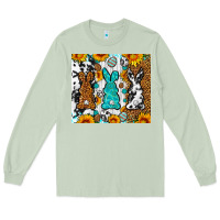 Matcha Easter bunnies leopard cowhide tumbler Easter Day Long Sleeve Tee - Neo Western