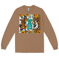 Toasted Coconut Easter bunnies leopard cowhide tumbler Easter Day Long Sleeve Tee - Neo Western