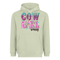 Matcha cowgirl sassy with pink cowgirl Heavyweight Hoodie - NancyCooperArtShop
