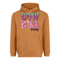 Meerkat cowgirl sassy with pink cowgirl Heavyweight Hoodie - NancyCooperArtShop