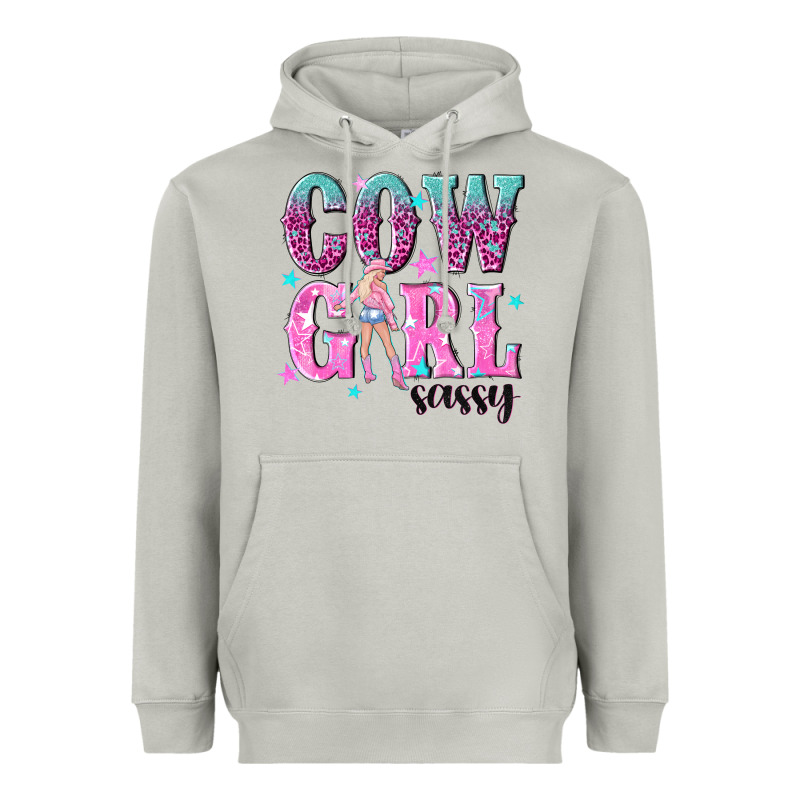 Cowgirl Sassy With Pink Cowgirl Heavyweight Hoodie by NancyCooperArtShop | Teevron