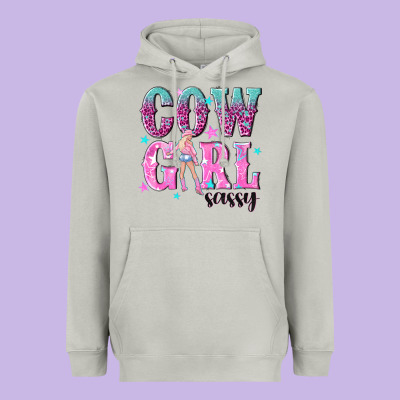 Cowgirl Sassy With Pink Cowgirl Heavyweight Hoodie Designed By Nancycooperartshop