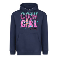 Navy cowgirl sassy with pink cowgirl Heavyweight Hoodie - NancyCooperArtShop