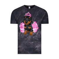 Cloud Black balerina dachshund with tutu Vintage Tee - RanaPortraitStore