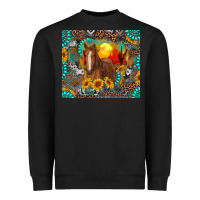 Black western horse and desert tumbler Heavyweight Sweatshirt - RanaPortraitStore