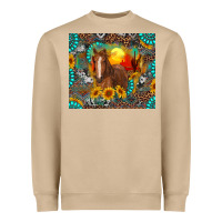 Mushroom western horse and desert tumbler Heavyweight Sweatshirt - RanaPortraitStore