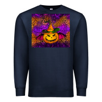 Navy halloween jack o'lantern tumbler Premium Sweatshirt - Jasminsmagicworld