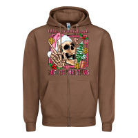 Chestnut when you're dead inside but it's christmas Zipper Hoodie - AdoDesignShop