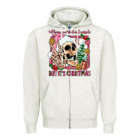 When You're Dead Inside But It's Christmas Zipper Hoodie | Teevron