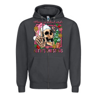 Smoke when you're dead inside but it's christmas Zipper Hoodie - AdoDesignShop
