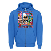 True Royal when you're dead inside but it's christmas Zipper Hoodie - AdoDesignShop