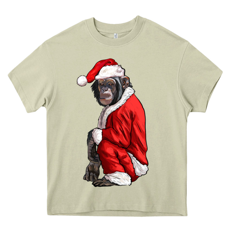 Chimpanzee With Santa Clothes Heavy Core Tee by LillyAllenDesigns | Teevron