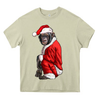 Mossy Chimpanzee With Santa Clothes Heavy Core Tee - LillyAllenDesigns