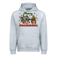 Heather Grey merry spinosaurusmas Urban Hoodie - LillyAllenDesigns