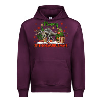 Mauve Wine merry spinosaurusmas Urban Hoodie - LillyAllenDesigns