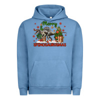 Pigment Pebble Blue merry spinosaurusmas Urban Hoodie - LillyAllenDesigns