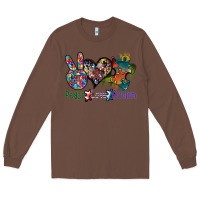 Chestnut peace love autism Long Sleeve Tee - SublimationCraftShop