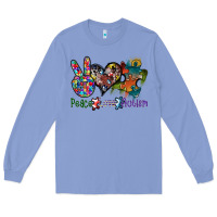 Colony Blue peace love autism Long Sleeve Tee - SublimationCraftShop