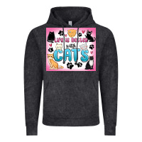 Life Is Better With Cats Vintage Hoodie | Teevron