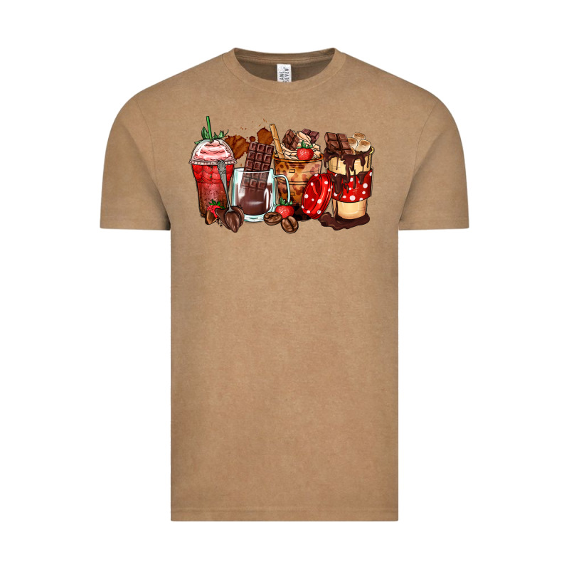 Hot Chocolate Coffee Cups Vintage Tee by Zillion Design Studio | Teevron