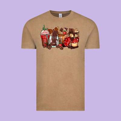 Hot Chocolate Coffee Cups Vintage Tee Designed By Zillion Design Studio