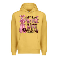 Antique Gold let them praise his name with dancing Premium Hoodie - NancyCooperArtShop