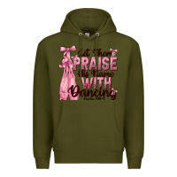 Army Green let them praise his name with dancing Premium Hoodie - NancyCooperArtShop