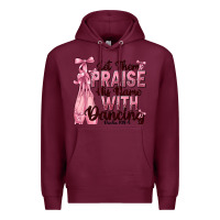 Burgundy let them praise his name with dancing Premium Hoodie - NancyCooperArtShop