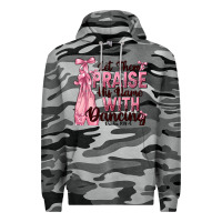 Slate Camo let them praise his name with dancing Premium Hoodie - NancyCooperArtShop