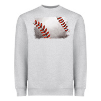 Heather Grey baseball brushstroke Heavyweight Sweatshirt - RanaPortraitStore