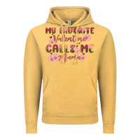 Vintage Mustard my favorite valentine calls me mama Vintage Hoodie - MaliasSmallBusiness