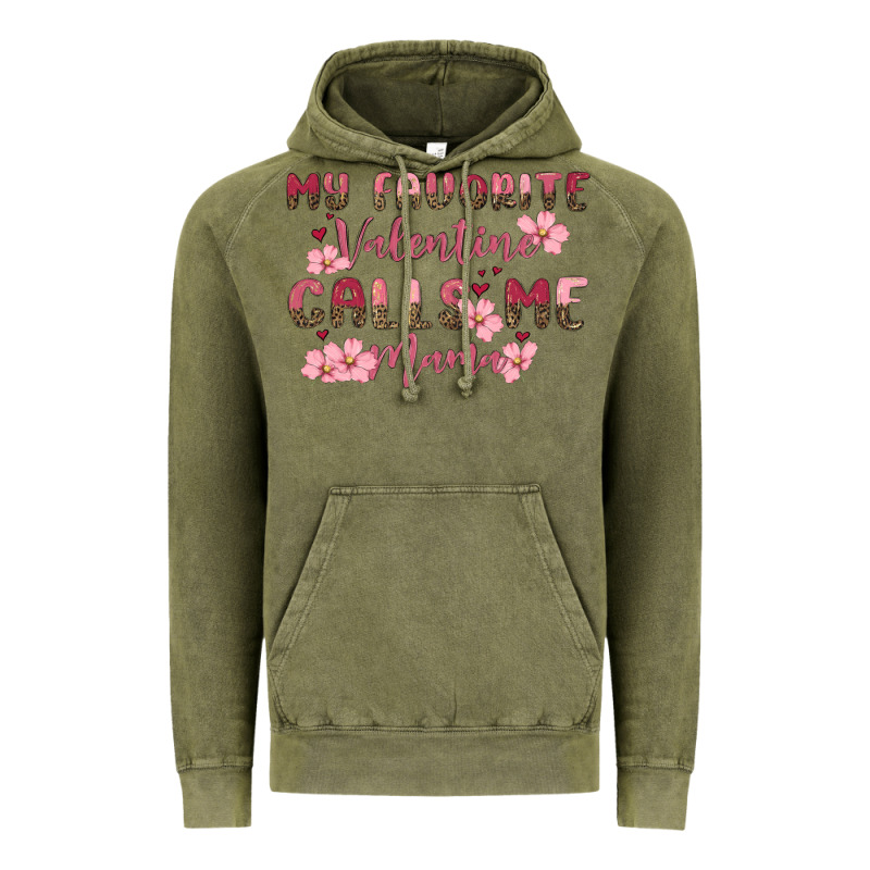 My Favorite Valentine Calls Me Mama Vintage Hoodie by MaliasSmallBusiness | Teevron