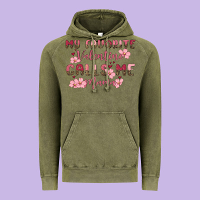 Vintage Hoodie my favorite valentine calls me mama