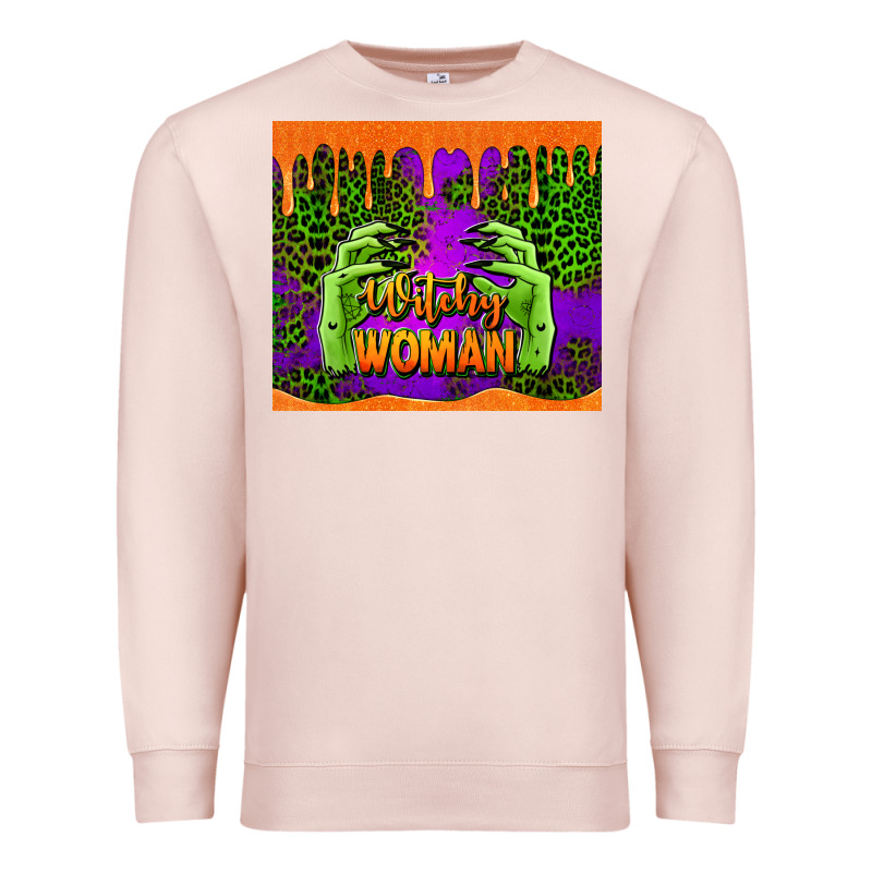 Witchy Woman Halloween Tumbler Premium Sweatshirt by Jasminsmagicworld | Teevron