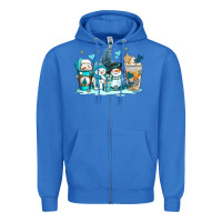 True Royal winter snowman coffee cups Zipper Hoodie - AdoDesignShop