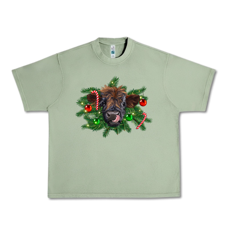Christmas Highland Calf Urban Heavy Tee by RanaPortraitStore | Teevron