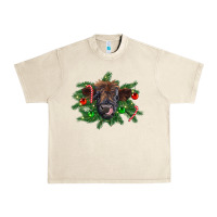 Sandshell Christmas highland calf Urban Heavy Tee - RanaPortraitStore