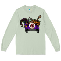 Matcha Halloween Truck Long Sleeve Tee - CowhideDigitalArt