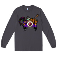 Smoke Halloween Truck Long Sleeve Tee - CowhideDigitalArt